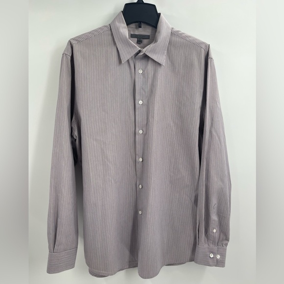 John varvatos purple detail button up size 17 43L - Picture 1 of 9